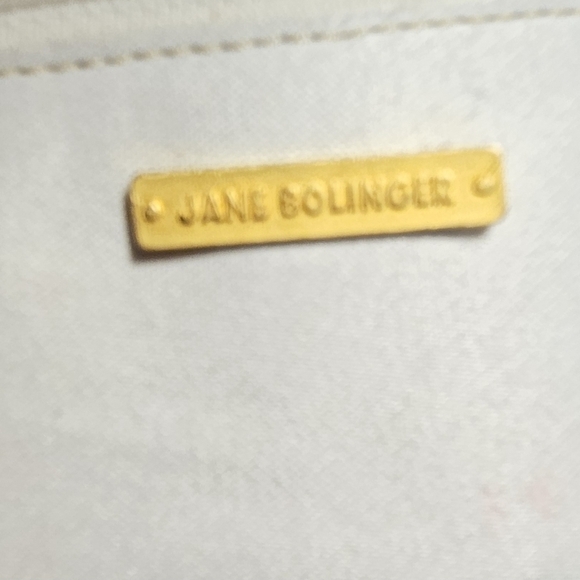 Jane Bolinger 15"x17"x5" Tan Leather Shoulder Bag Purse Gold Hardware Very Clean - Picture 12 of 16